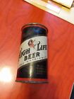 12oz Miller high Life beer flat top beer can black can beer bottle on side