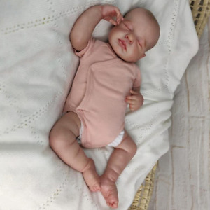 20In Sleeping Newborn Girl Doll Full Body Vinyl Silicone Reborn Baby Dolls Bath