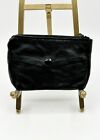 Women’s Black Leather Wallet change purse small coin w/ Snap