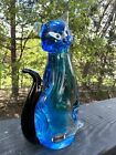 Vintage Hand Blown Art Glass Cat Designed Murano 8