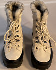 TOTES Winter Fun White Women's Size 9M Winter Snow Boots Faux Fur Lace Up