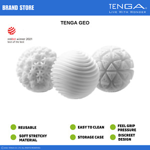 TENGA Geo Reusable Male Masturbator/Stroker w/Case & Drying Stand NIB NWT
