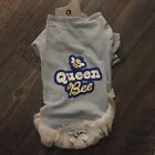 dog shirt with tutu Queen Bee size large shirt 100% cotton