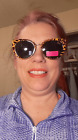 New Betsey Johnson Oversized Cat Eye Sunglasses Animal Print