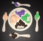 Vintage Amazing Amy Doll Replacement Food Dish Bowl Plate Spoons Accessories Lot
