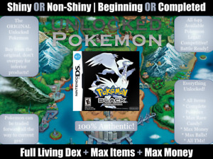 Authentic Unlocked Pokemon Black - All 649 Legal Shiny, All Items, Max Money DS