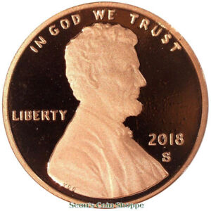 2018 S Lincoln Cent Penny 1C Gem Deep Cameo Proof San Francisco Free Shipping!