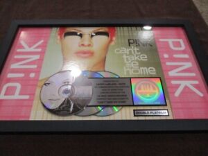 PINK CAN'T TAKE ME HOME RIAA DOUBLE PLATINUM SALES AWARD