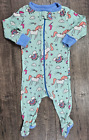 Baby Girl Clothes Children's Place 0-3 Month Blue Unicorn Footed Outfit