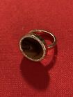 Swarovski Discontinued Gold Brown Stone Ring Size 5.5