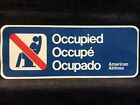 American Airlines Airplane Paper Placard Sign Occupied Occupe Ocupadi