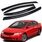 Fits 2006-2011 Honda Civic Sedan Tape-on Window Visor Vent Shade Wind Deflectors (For: 2006 Honda Civic)