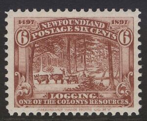 NEWFOUNDLAND 66 1897 6c LOGGING CABOT 400TH DISCOVERY ISSUE MNH CV$40