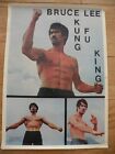 bruce lee rare vintage poster king of kung fu 16x23 in. 1970's