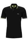 HUGO BOSS Paul Curved Men’s Polo Shirt with Contrast Logo  Slim Fit