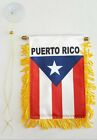 PUERTO RICO MINI BANNER FLAG GREAT FOR CAR & HOME WINDOW MIRROR HANGING