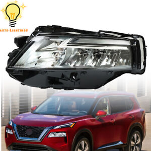 Left Driver Side Chrome LED Headlight Headlamp For 2021-2023 Nissan Rogue SL|SV