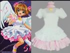 CARDCAPTOR SAKURA Pink&White Princess TUTU Dress Full Set Cosplay Costume&