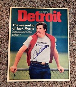 HOF Jack Morris Signed DETROIT Magazine  April 22,1984 Excellent condition