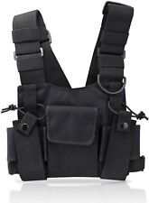 Chest Harness Front Pack Pouch Holster Vest Rig Two Way Radio Walkie Talkie