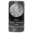 10 Troy oz Buffalo .999 Fine Silver Bar Sealed
