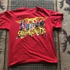 Vtg Aerosmith Shirt Unisex T Shirt L 2012 Band Tour Global Warming Concert Red