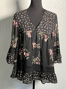 Anthropologie Maeve Beautiful Floral Womens Blouse- Small