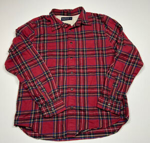 Abercrombie & Fitch Soft A&F Flannel Long Sleeve Plaid Shirt XL Red