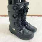 The North Face Black Puffer Snow Boots Lace Up Round Toe Women's Size 9 EUC
