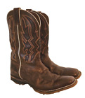 Nocona Mens Sz 11D Brown Leather Boots Cowboy Western Square Toe Comfort NB3004