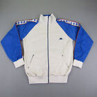 Vintage Kappa Jacket Mens Large 52 White Blue Sport Full Zip Track Coat Late 70s
