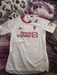 New ListingAdidas 23/24 Manchester United 3rd Soccer Jersey White IP1741 Men’s Size Small