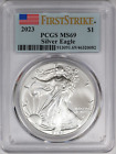 2023 PCGS $1 American Silver Eagle MS69 First Strike Flag Label