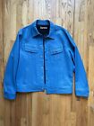 Supreme fall/winter 2018 Leather Trucker Jacket Blue Size Large