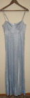 Lulus Women's Sparkly Light Blue & Silver Evening Prom Dress M Staps Front Slit