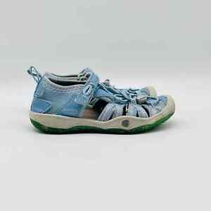 KEEN Sandals Girls 10C Blue Green Moxie Sporty Flats Waterproof Outdoor Shoes