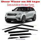 2S Tape BLACK Door Window Vent Visor Deflector ⭐6pc⭐ Range Rover Velar 2018-2024