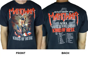 Vintage Manowar Kings Of Metal 1989 T Shirt Double Sides T-Shirt