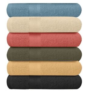 6 PIECES BATH TOWELS SET Large Size 27”x54” 100% Cotton, 6 PIECES PER PACK