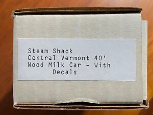 New ListingSteam Shack HO Central Vermont 40' Wood Milk Car w/Decals - Sealed Resin Kit