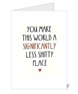 FUNNY Greeting Card Anniversary Birthday Just Because Appreciation CUTE ❤️ HUMOR