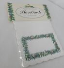 Vintage Christmas Place Cards Pinecones Holly Garland Holiday Dinner Embossed 10