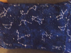 TRAVEL SIZE PILLOWCASE STARS ALLOVER ON  NAVY/CUFF  MATCHES  14X20 #2835