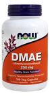 NOW Foods Dmae 250 mg 100 Veg Caps 6 Packs