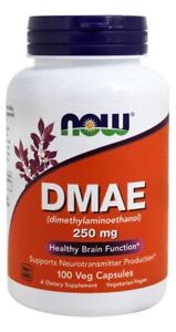 NOW Foods Dmae 250 mg 100 Veg Caps 6 Packs