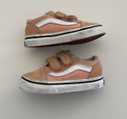 Vans size 6 Pink Suede toddler Sneaker Shoe Hook and Loop