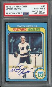 New Listing1979 OPC HOCKEY MARTY HOWE #46 PSA/DNA 8 NM-MT SIGNED BEAUTIFUL CARD!