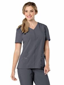 Urbane Performance Women’s Modern Fit Activent Cool-Panel Scrub Top Gray X-Small