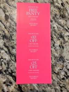 VICTORIA’S SECRET COUPON EXP 05/26/24 Gift Panty/ 10 Off $50 /25 Off $100