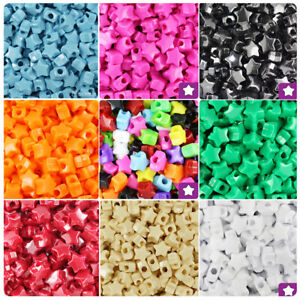 BeadTin Opaque 13mm Star Pony Beads (250pcs) - Color choice